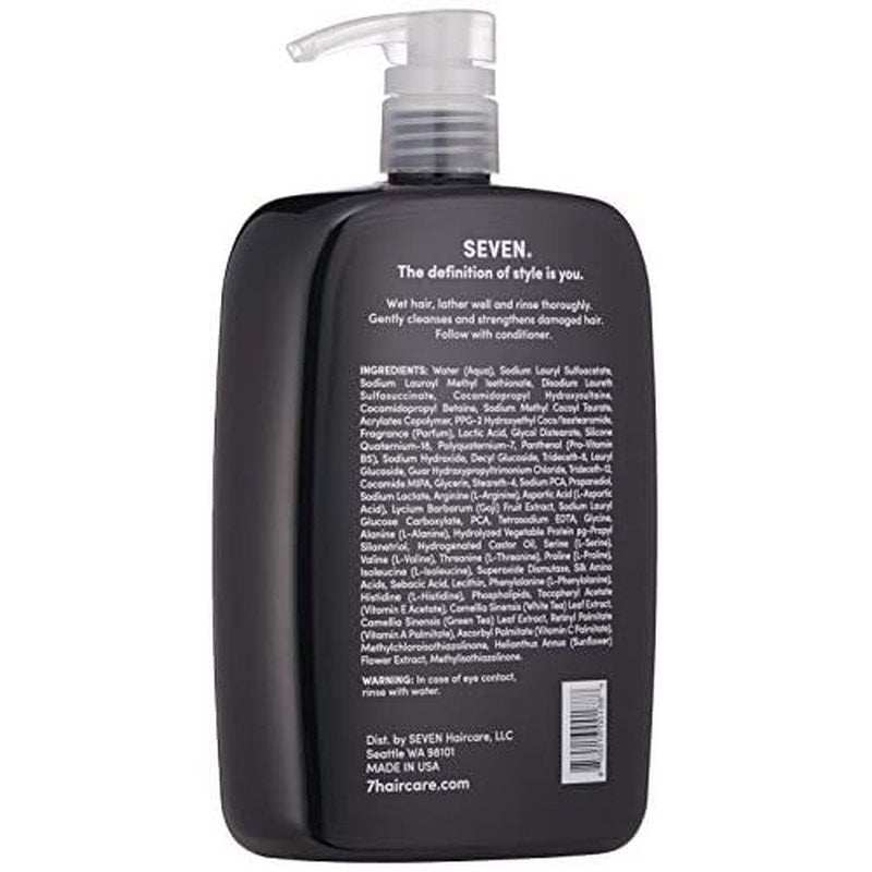 SEVEN Haircare KENTE BOND Shampoo for Split Ends + Damaged Hair, Sulfate Free, Cruelty Free with Green Tea, Guar & Pro Vitamin B5 for Men & Women, Made in USA, 32 oz.