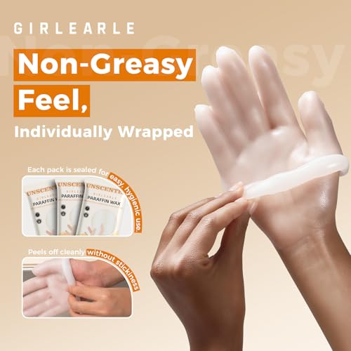 Paraffin Wax Refills 10 Packs Unscented for Paraffin Wax Bath Machine - for Dry Cracked Skin on Hands, Feet, Elbows - Moisturizing Hydration to Relieve Stiff Muscles & Joints