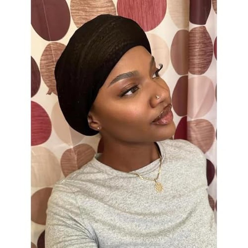 Breathable Hair Weave Sleeve for Locs with Drawstring ? Extra Long Stretchy Wig Cap for Black Women, Faux Locs, Protective Styles & Bun ? Fashionable & Comfortable Design (Black)