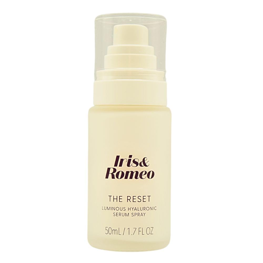IRIS&ROMEO Mini The Reset 3-in-1 Face Mist 1.7 oz Hydrating Serum Spray with Hyaluronic Acid & Niacinamide, Glow-Boosting Skincare Mist