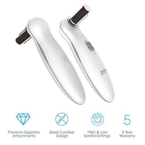 Pure Enrichment PurePedi Deluxe 10-Piece Pedicure Set - Professional at-Home Pedicure Kit with Attachments: Cordless Nail File, Drill, Callus Remover, & Protective Cap - Easy to Use, Salon-Quality