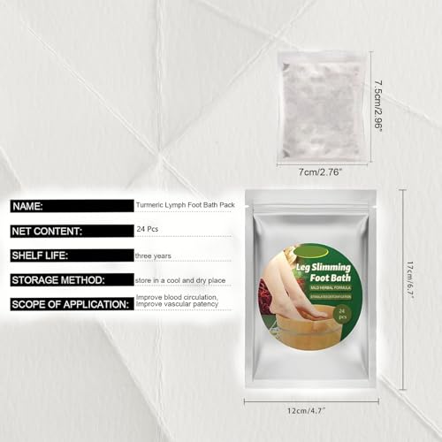 24Pcs Foot Soak Foot Bath Bag Spa Relaxation for Muscle Natural Mugwort Herb Bath Soak to Remove Leg Slimming Bath Bag Foot Care
