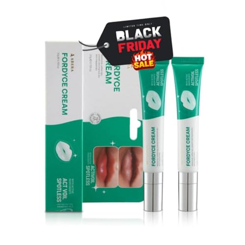 Abera Fordyce Cream ? Advanced Formula with HPR (Next-Gen Retinoids), Fordyce Spot Remover For Lips, All-day Moisturizing, Help Improve Dry, Chapped and Dark Lips, For Sensitive Lips (1.4 Oz) (Set 2)