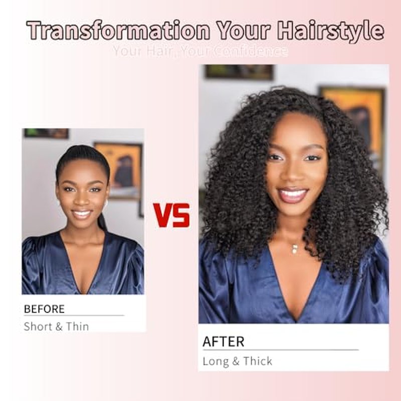 Invisible 4C Afro Kinky Curly Tape in Hair Extensions for Black Women Niawigs Black Color Real Human Hair Tape ins, 40PCS Double Sided PU Skin Weft 24 Inches