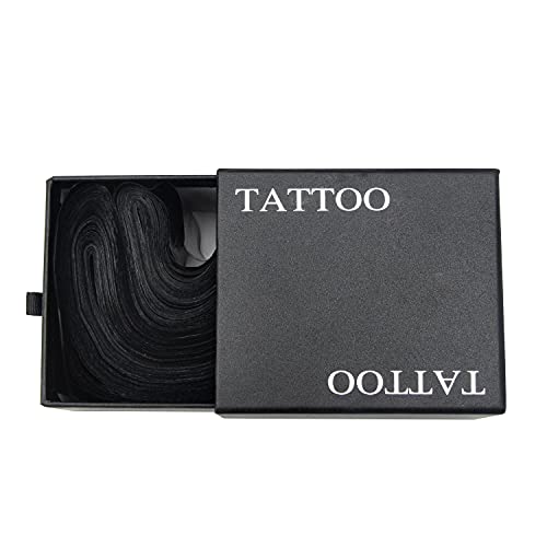 Tattoo Clip Cord Covers,DOWEI One Box of 100PCS Plastic Black Clip Cord Sleeves,Tattoo Clip Cord Bags for Tattoo Supply (Black)