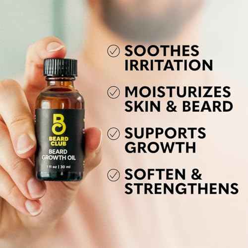 The Beard Club Enhanced Beard Growth Kit - Derma Roller, Beard Growth Oil (2PK), Sandalwood Beard Balm, Comb - Gift Set