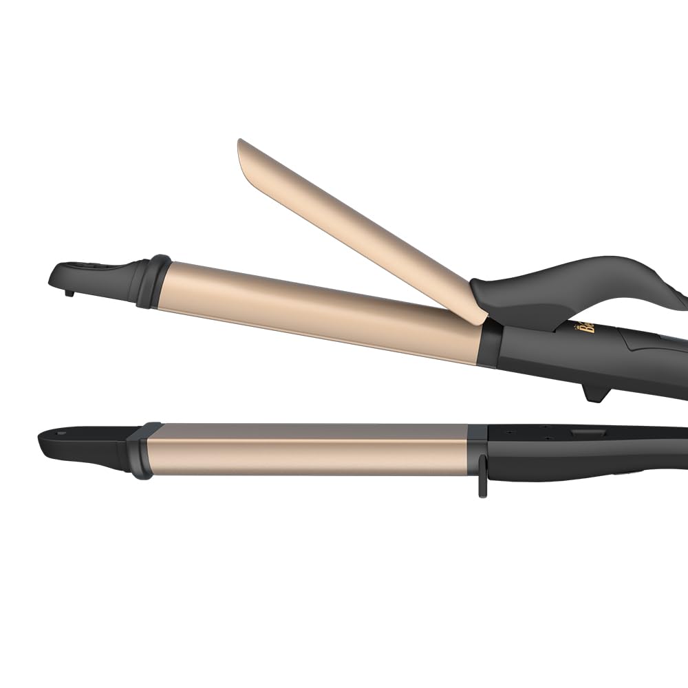 Berta 2 in 1 Hair Iron Professional Hair Straightener& Curler Iron, Ceramic 1.25 Inch Curling Iron, 275-425℉ Adjustable Temperature, Dual Voltage