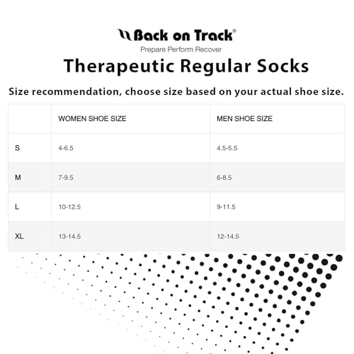 Back on Track Therapeutic Regular Socks - Unisex Adults Breathable Soft Temperature-Regulating Mid-Calf Socks, 1 Pair, S