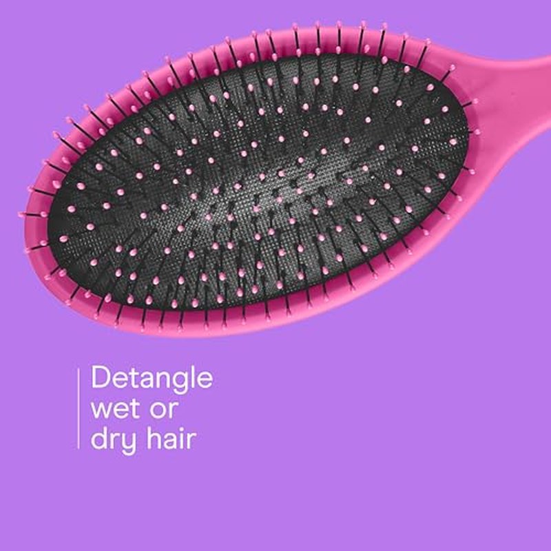 Conair Detangling Hair Brush Set 3 Pack, For Wet, Dry and All Hair Types, Detangling Brushes for Women in Blue, Pink, and Gray