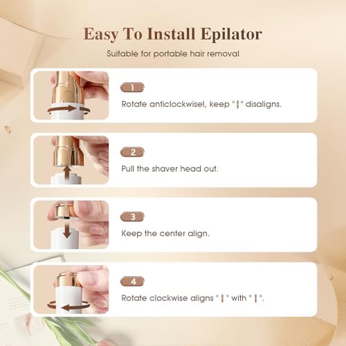 Epilator - 2 in 1 Rechargeable Women's Electric Shaver with LED Light | Hair Removal for Legs, Face, Bikini & Arms