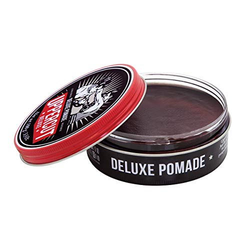 Uppercut Deluxe Pomade for Men, 3.5 oz/100g (2-PACK) ? Strong Hold, High Shine Hair Pomade ? Water-Based, Easy Washout ? Classic Barber Styling for Slick Backs, Side Parts & Pompadours