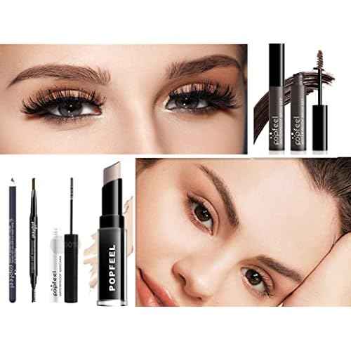 Makeup Kit For Women Full Kit, Naked Shimmer Eyeshadow Palette, Waterproof Black Eyeliner & Mascara, Makeup Tools Set, Lipstick, Premium Synthetic Foundation Powder for Medium to Dark Skin