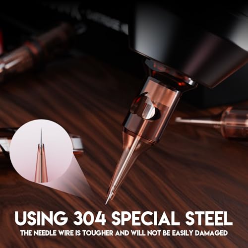 Professional Wireless Tattoo Pen Kit with 2 Batteries - Complete Tattoo Machine Set for Beginners 7 Adjustable Strokes 2.4-4.2mm 20 Cartridge Needles Rotary Tattoo Gun for Lining & Shading