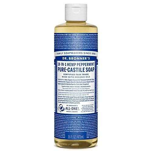 Dr. Bronners Magic Soap Organic Peppermint Oil Pure Castile Soap Liquid-16 Oz Brand: by Dr. Bronner's