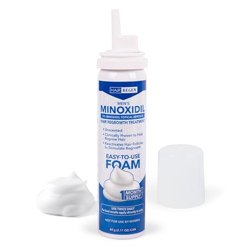 5% Minoxidil Foam for Men 6 Pack - Men's 5 Percent Hair Growth Treatment - Topical Foaming Minoxidil for Men 6 Months Supply - Great for Hair Regrowth and Reduce Hair Loss