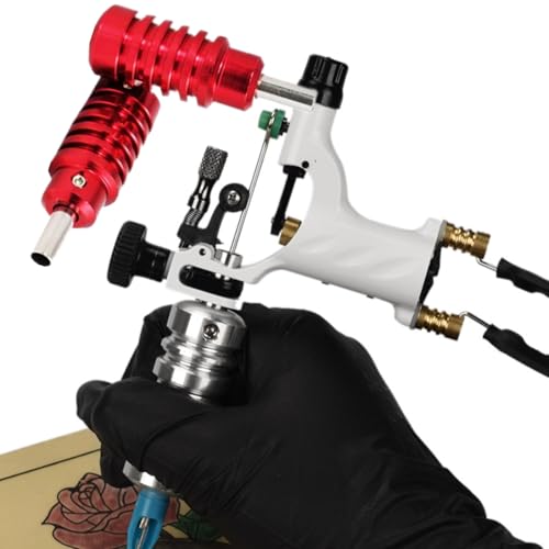 2 Pcs Aluminum Alloy Tattoo Grips Tubes - Lightweight Grip Handles for Tattoo Machine, Ideal for Tattoo Artists & Studio Supplies (Black Red)