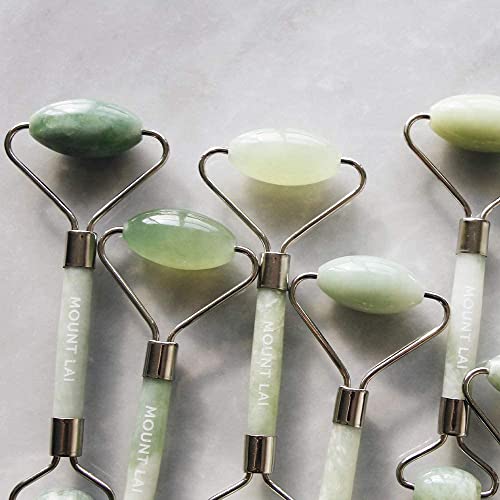Mount Lai De-Puffing Jade Facial Roller ? The Stone of Eternal Youth, Authentic Jade Face Roller for Sculpting, Soothing & Glowing Skin, Ultimate Facial Massager Tool for Self-Care Ritual