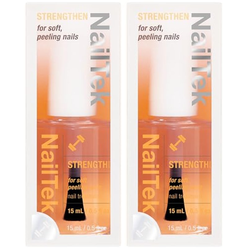 Nail Tek Nail Strengthener Formula 2 ? Strengthening & Growth Polish Treatment, Nail-Repair for Soft, Peeling, Weak Nails, 0.5 fl oz, 2 Pack