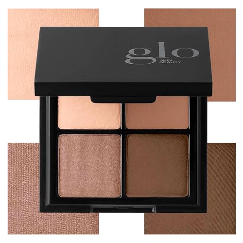 Glo Skin Beauty Eye Shadow Quad | Expertly Matched Shades for A Custom Eye Statement, (Cool Glow)