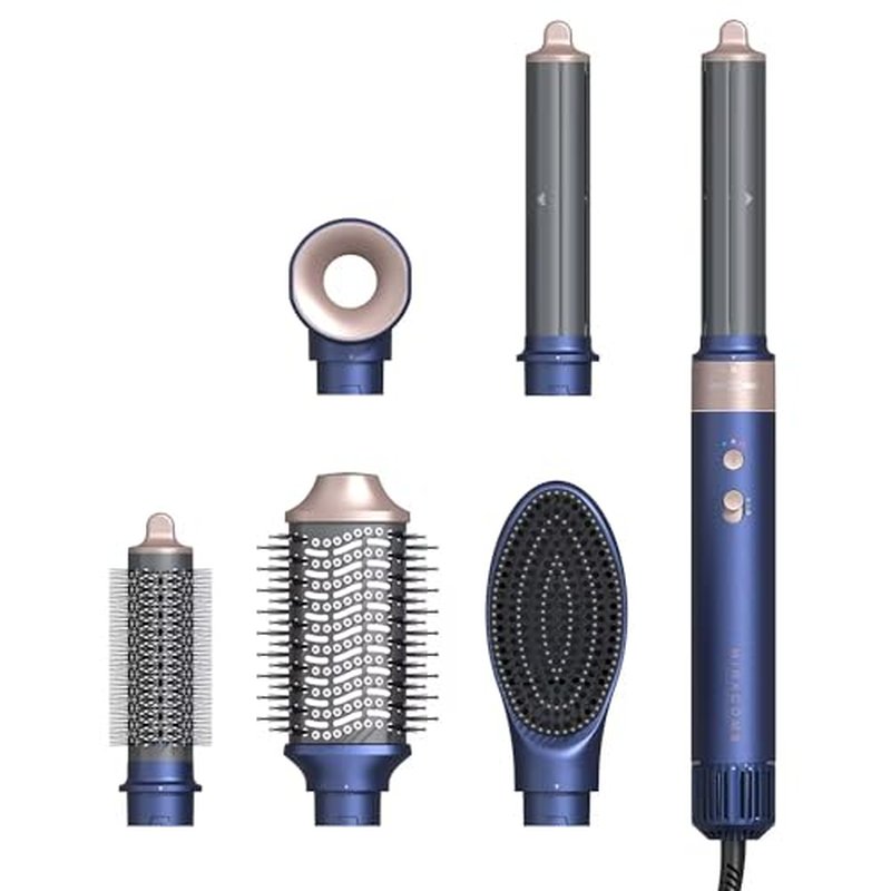 Hair Dryer Brush Professional Hair Multi-Stylers - MIRACOMB Ionic Hot Air Styling System with Auto Wrap Curlers, Brushless Motor, Intelligent Heat Control - Fast Drying - Versatile for All Hair Types