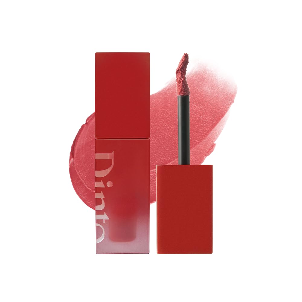 DINTO Blurring Lip Veil - Soft Velvet Blurry Matte Finish Lip Tint, Sheer Natural Coverage, Moisturizing Formula, Long Lasting, Vegan & Cruelty-Free (10 colors) (105 Piano, 0.11 fl.oz.)