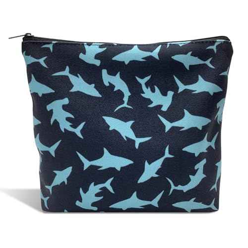 Degpum Shark Makeup Bags for Women,Perfect Cosmetic Bag Just A Girl Who Love Shark For Sisters,Daughters, Friends,Teen Girls & Women.Ideal Gift For Travel, Birthdays, & Christmas,Mothers Day