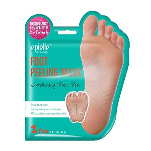 Epielle Foot Peel Mask | 2 Pairs | For Cracked Heels, Dead Skin & Calluses | Smooth & Repair Rough, Dry Skin | Beauty Gift, Spa Day, Gift Set | Korean Skincare
