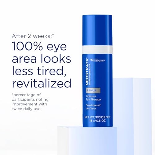 NEOSTRATA SKIN ACTIVE Intensive Eye Therapy, Anti Aging Under Eye Ceam, Treats Dark Circles, Puffiness, Fine Lines and Wrinkles with Hyaluronic Acid, Peptides and Bakuchiol, 0.5 oz