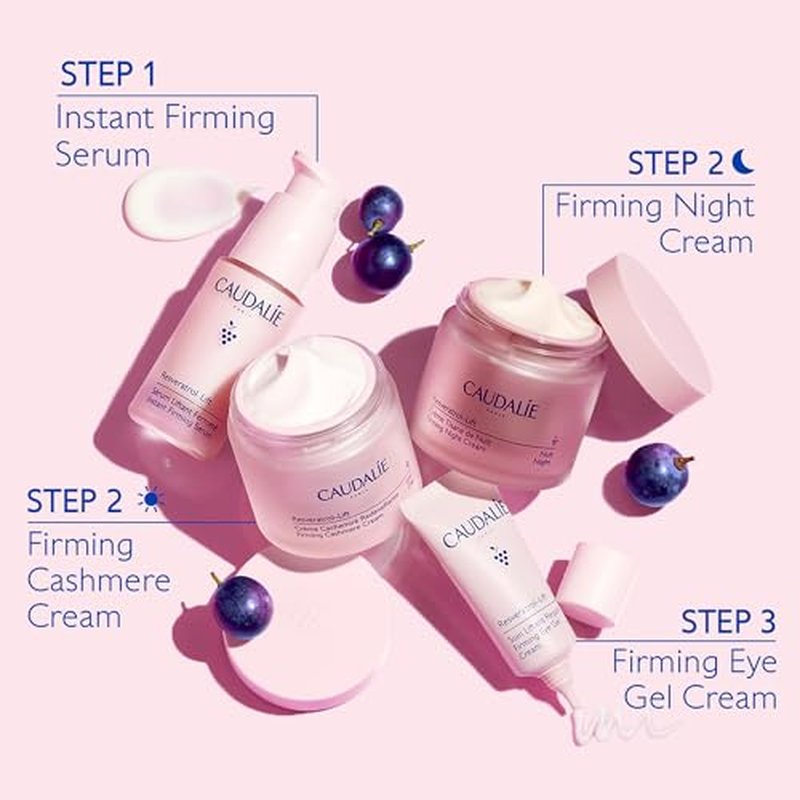Caudalie Resveratrol-Lift Firming Depuffing Eye Gel Cream with Peptides, Hyaluronic Acid, and Vegan Collagen I - 15 mL