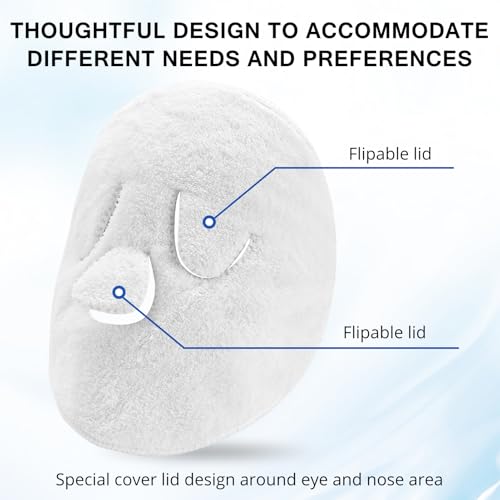 Face Steam Towel with Headband. Reusable Facial Steamer Spa Towels for Women Girls. 2-in-1 Care. Steam Serum Cream Absorption. Cool Calming Moisturizing