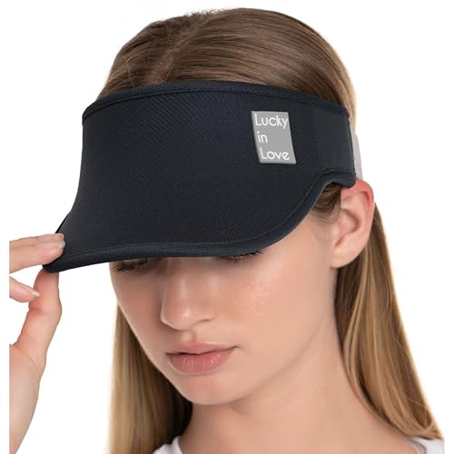 Lucky In Love Lucky Logo Stretch Visor (Black)