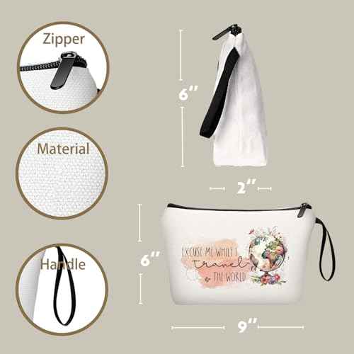 Travel Gifts for International Travelers Women Female Friend Daughter Mom Sister Cosmetic Makeup Bag Organizer Christmas Birthday