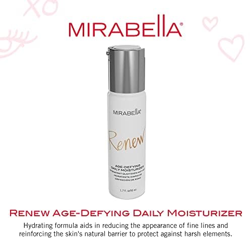 Mirabella Age-Defying Daily Face Moisturizer - Hydrating Formula with Peptides & Hyaluronic Acid | Reduces Fine Lines & Dark Spots