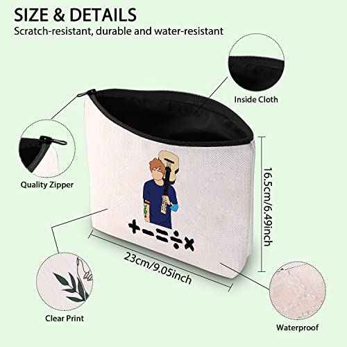 FOTAP Ed Singer Inspired Makeup Bag Ed Subtract Divide Multiply + - x ¡À Merch Music Gift Ed Singer Fan Gift Music Gift Album Gift EdSinger Zipper Pouch (+- singer)