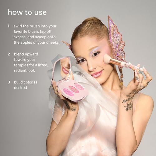 r.e.m. beauty by Ariana Grande Wicked: For Good | Cherry Blossom Blush Brush | Soft, Plush Bristles | Perfect for Building and Blending | 1 Count