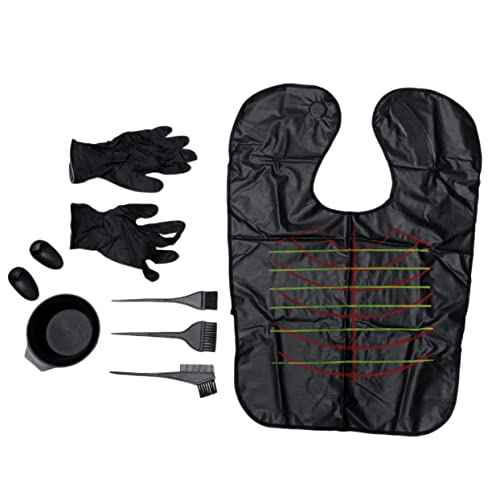 1 Set Hair Coloring Kit Disposable Hair Dye Tool Set with Mixing Bowl Tinting Brushes and Ear Covers for Home Salon Use