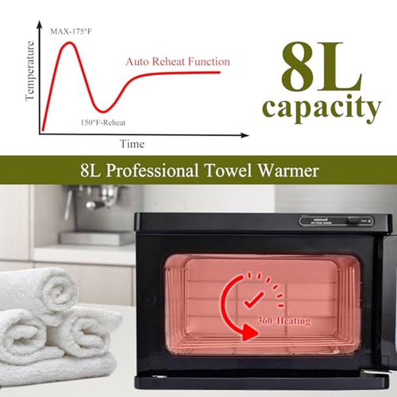 Hot Towel Warmer, 8L Professional Towel Warmer, Small Towel Warmers Cabinet for Spa, Hair Salon or Home Use