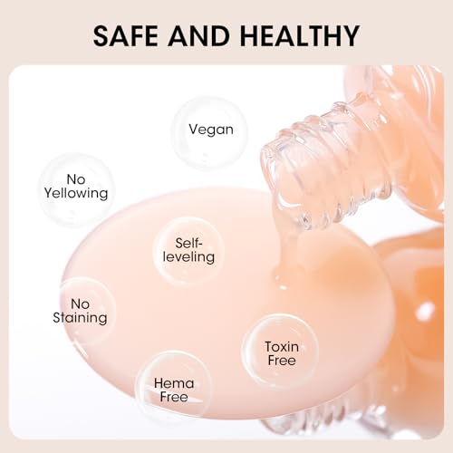 GELLEN Clear Nail Polish Ridge Filling Base Coat, Nail Strengthener and Growth, Ridge Filler For Nails, Hydrate Strengthen Nourish Damaged Dry Natural Nails, Shea Butter & Vitamin E & Protein Formula