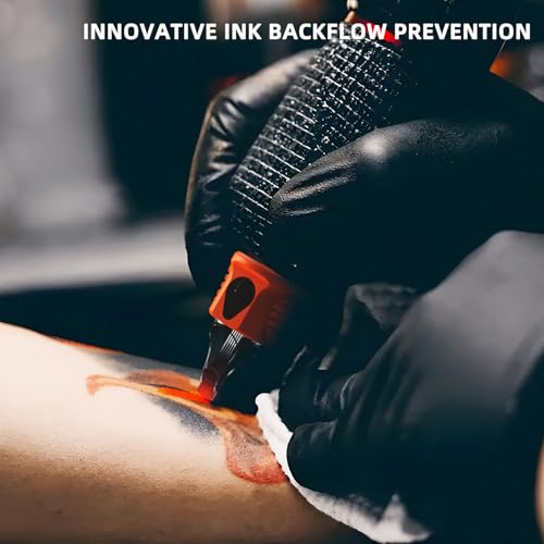 A-minusone 20Pcs 1215RM Tattoo Cartridge Needles Pro Finger Ledge Cartridges Standard #12 Curved Magnum Disposable Tattoo Needle Cartridge with Membrane for Tattoo Artists