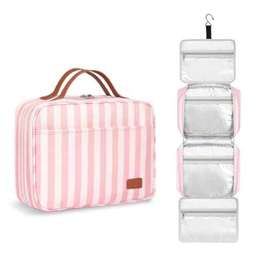 Hanging Travel Toiletry Bag for Women, Portable Toiletry Bag for Travel Size Essentials, Water-resistant Large Travel Makeup Bag with Hook for Toiletries, Cosmetics, Travel Accessories