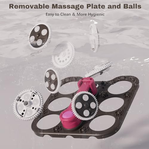 Foot Spa Electric Rotary Massage, with Touchscreen Pro Color Display, Collapsible Foot Bath with Heat, Bubble,Remote Control, Temp Control, and 24 Motorized Shiatsu Massage Balls (Dark Grey)