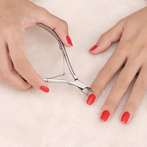 YINYIN Professional Stainless Steel Nippers, Cutter Clippers, Cuticle Remover, Trimmer with Pusher, Pedicure Manicure Tools for Fingernails and Toenails, Sliver