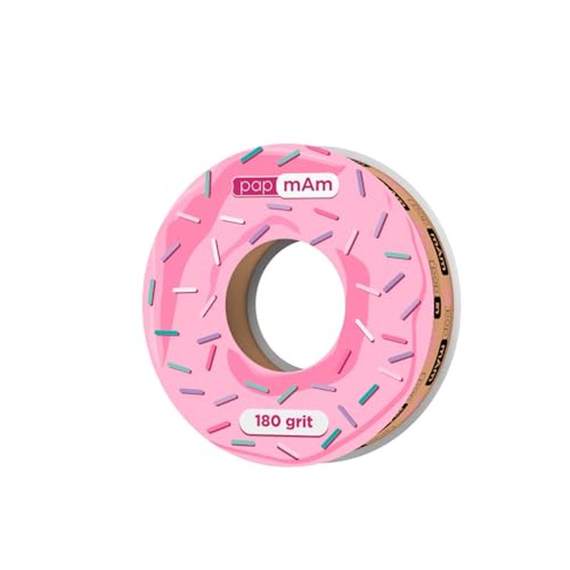 STALEKS PRO Disposable White Abrasive Tape papmAm Expert ? 180 Grit ? 7m Roll ? Glueless Replaceable Abrasive for Plastic Case ? Professional Nail Shaping ? Manicure & Pedicure
