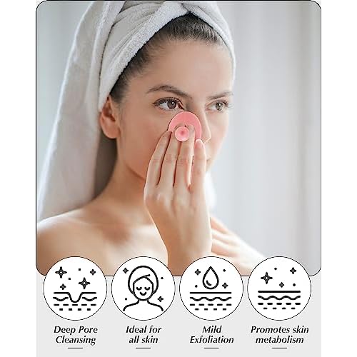 Face Scrubber, 8 PCS Silicone Face Scrubber Exfoliator for Women, Face Cleansing Brush Blackhead Acne Pore Pad for Deep Cleaning Skin Care