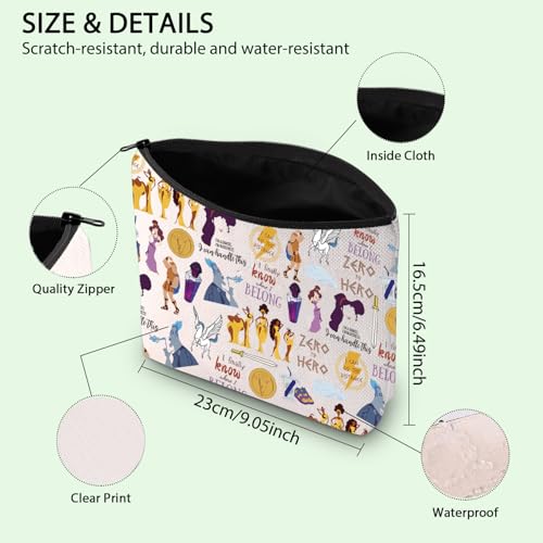 Cartoon Movie Makeup Bag Movie Characters Collage Cosmetic Bag Magic Kingd*m Gift Family Trip Gift (To hero)