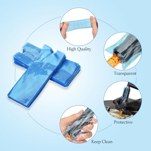 200pcs Tattoo Pen Machine Covers Disposable Cartridge Tattoo Machine Covers 1.77''x4.72" Tattoo Pen Bags for Tattoo Supplies Tattoo Machine Gun Accessories (200pcs Pen Bags)