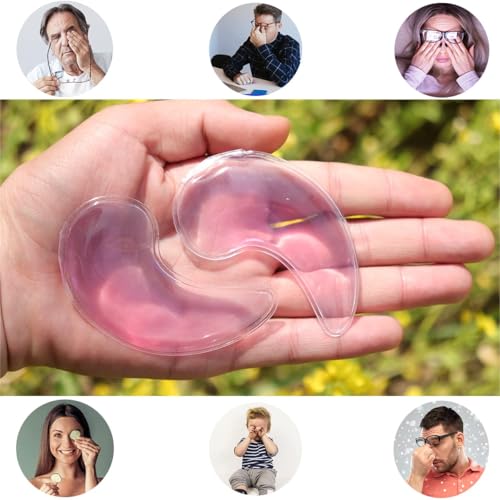 Eye Pad, Eye Mask - Reusable Gel Ice Packs for Migraine Relief & Puffy Eyes, Orthopedic Cold Therapy with Silky CoverGel, Hot Cold Ice Packs (10)