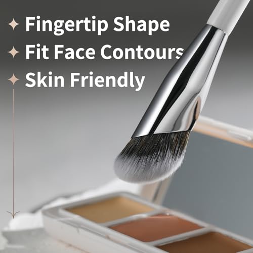 Concealer Brush, Angled Under Eye Makeup Small Foundation Precision Face Blending Brush (193 concealer brush)