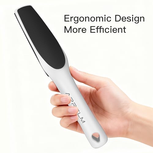 AprElm-H3 Professional 3-Sided Glass Foot Callus Remover, 3-in-1(Coarse, Medium, Fine) Foot File Pedicure Tools for Feet Hard Skin Smooth Polishing (White)