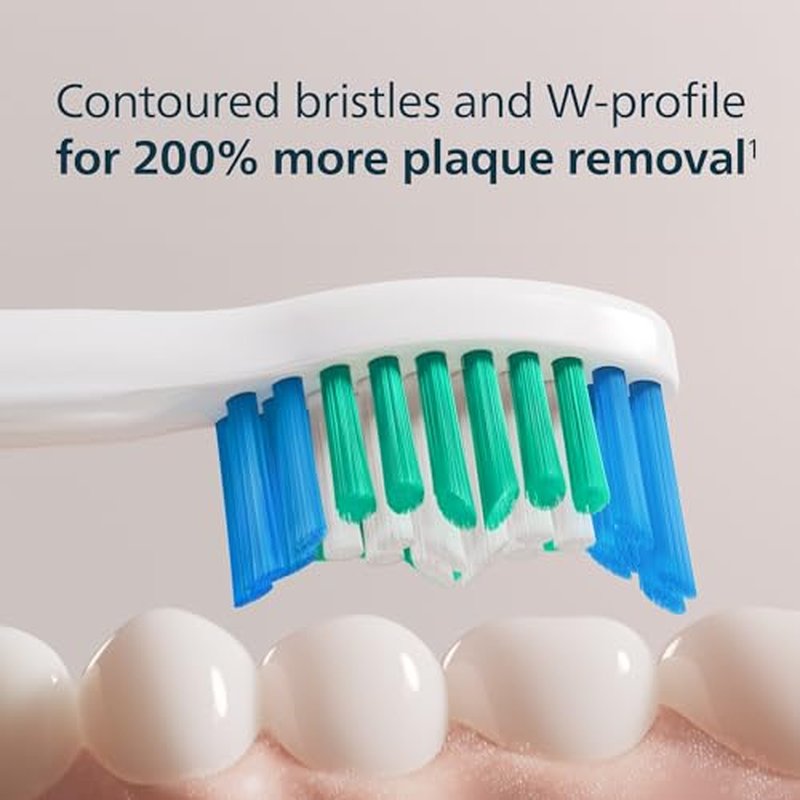 Philips Sonicare C1 SimplyClean - Genuine Replacement Electric Toothbrush Heads, White, 6 Pack Up to 18 Month Supply, HX6016/77